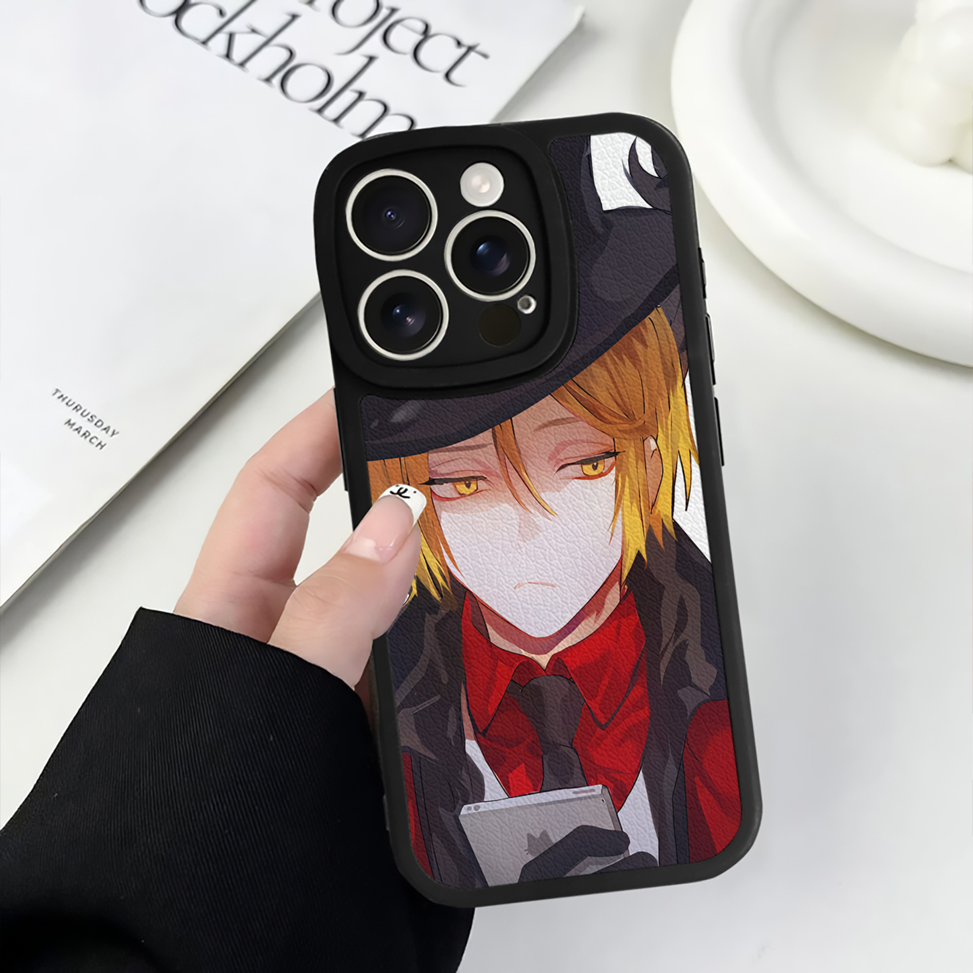 （画像用） ハイキュー!! Haikyu!! 【iPhone 16シリーズ対応】シリコンスマホケース（レザー調） 材質：シリコン